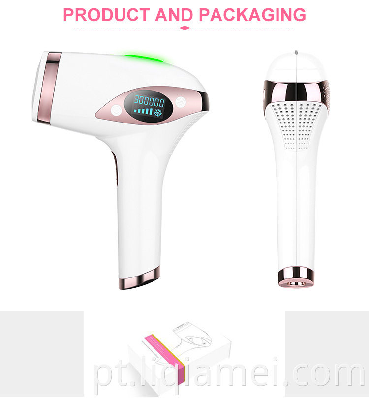 Uso doméstico permanente indolor IPL Laser IPL Máquina de remoção de cabelo portátil portátil